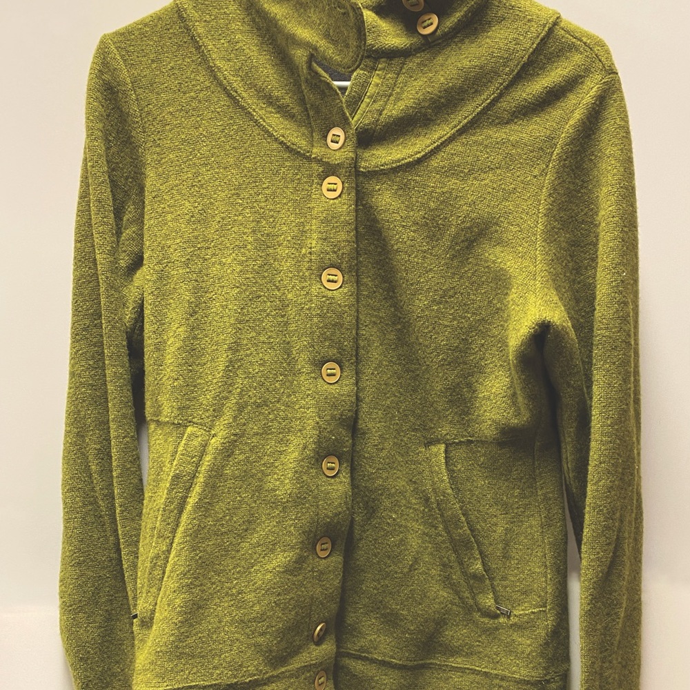 Ibex Carrie Button-Up sweater size M